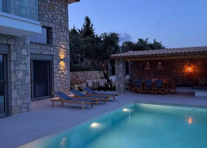 Luxury Ponti Hill Z Widokiem Na Morze Villa Vasiliki (Lefkada)