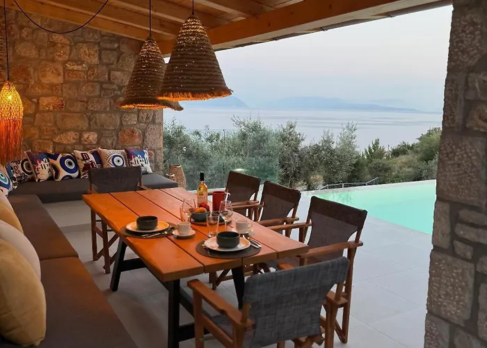 Luxury Ponti Hill Z Widokiem Na Morze Villa